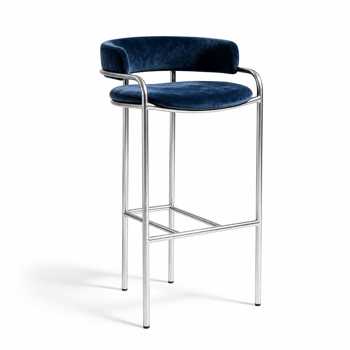 Navy Velvet Bar Chair
