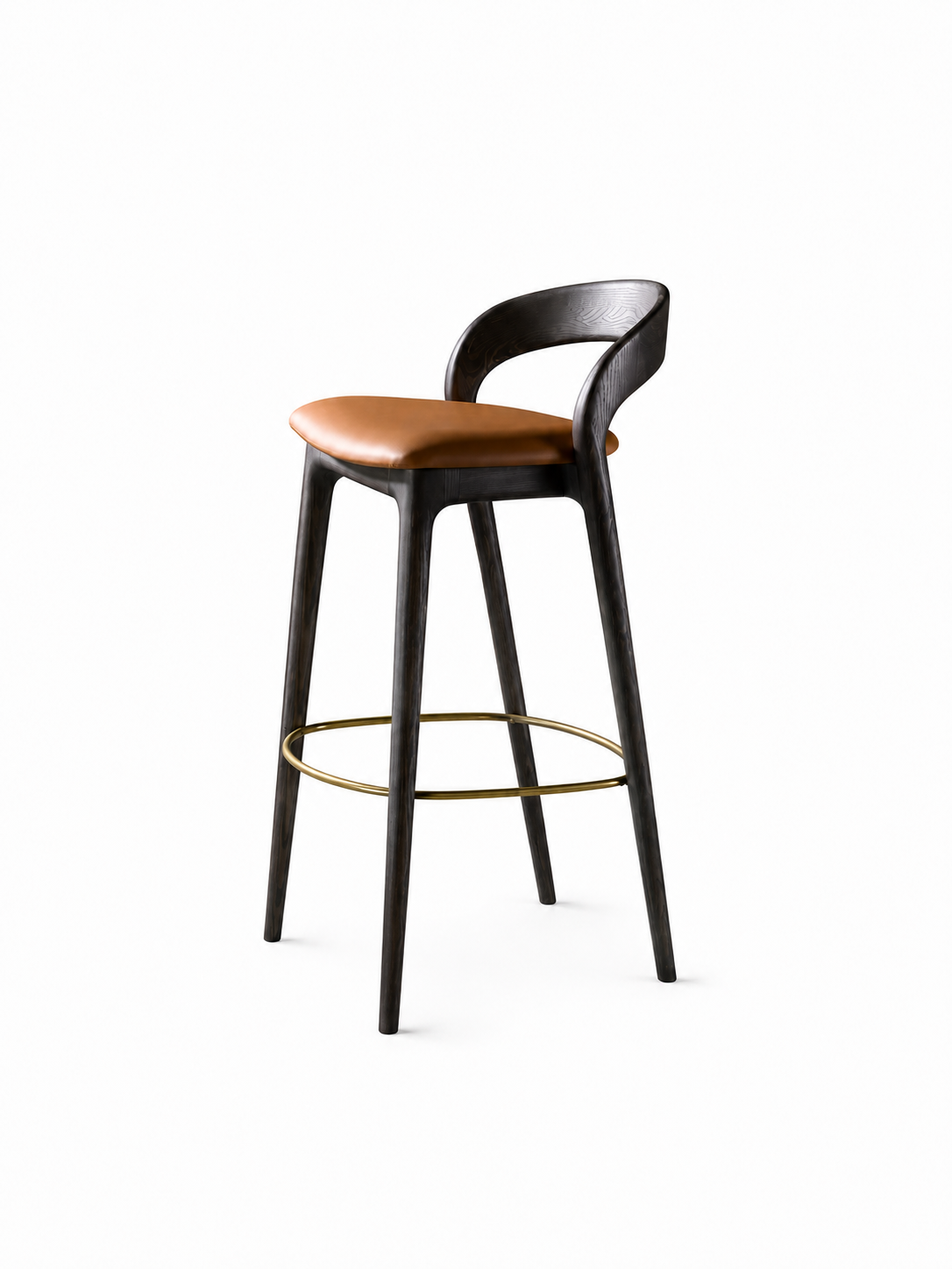 Tan Leather Bar Chair