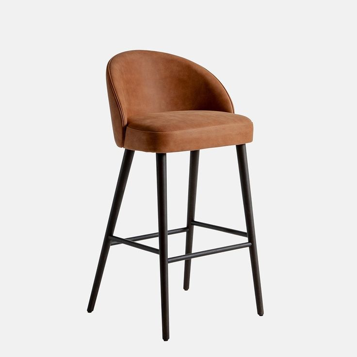 Cognac Curve Bar Chair