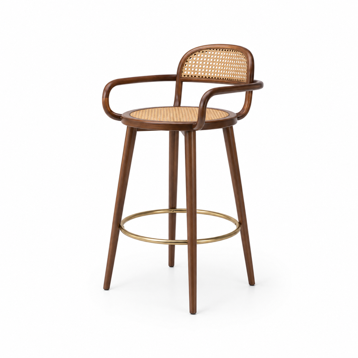 Woven Cane Bar Chair