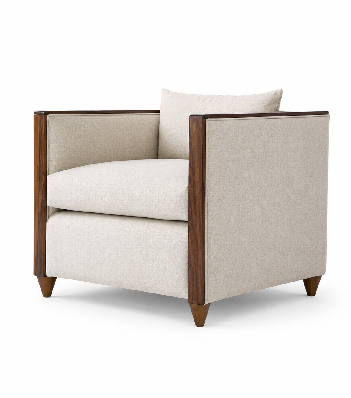Boxy Cream Lounge Chair