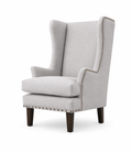 Grey Wingback Lounge Chair