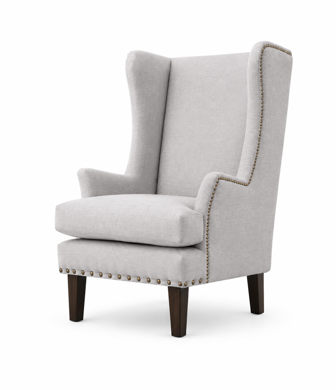 Grey Wingback Lounge Chair