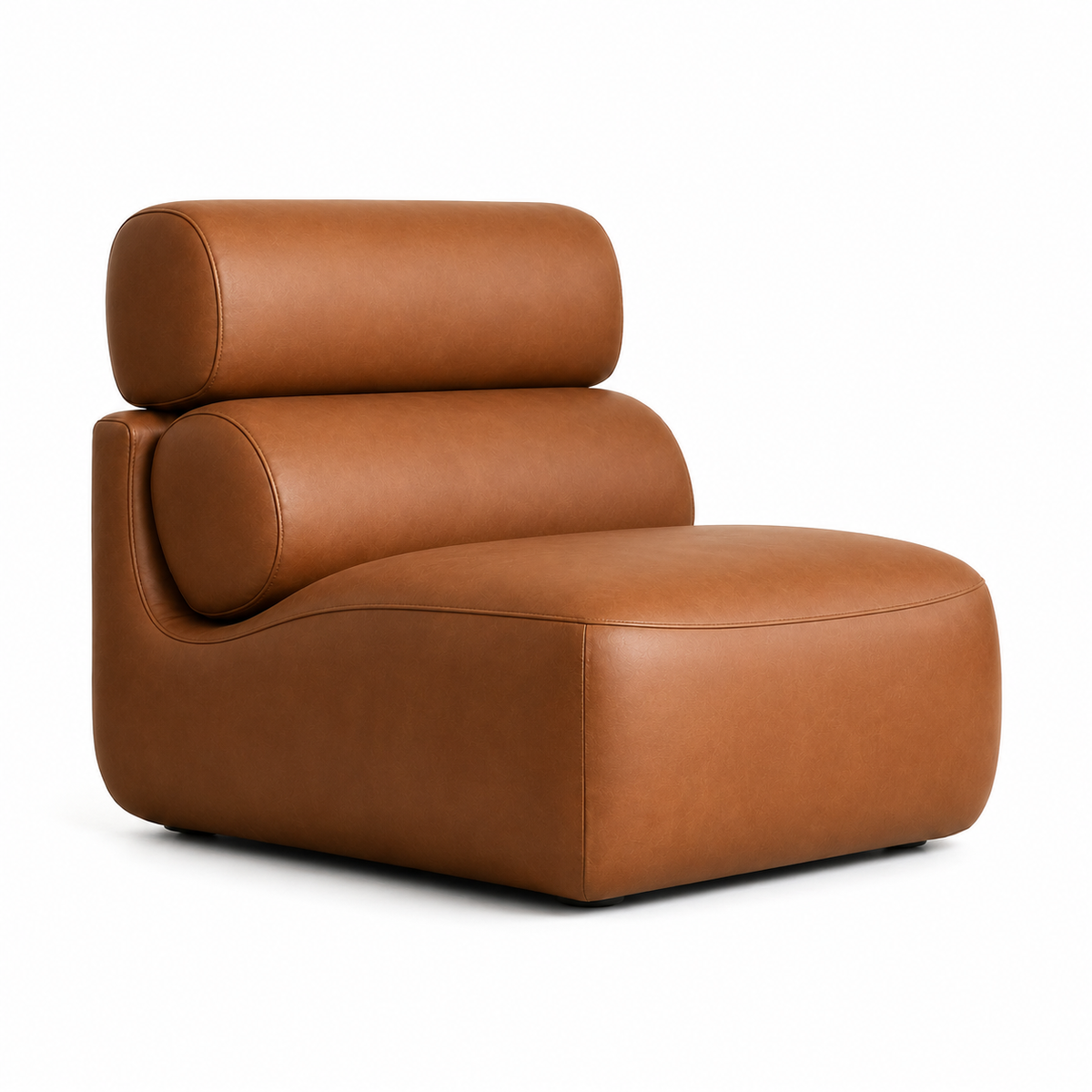 Cognac Sling Lounge Chair