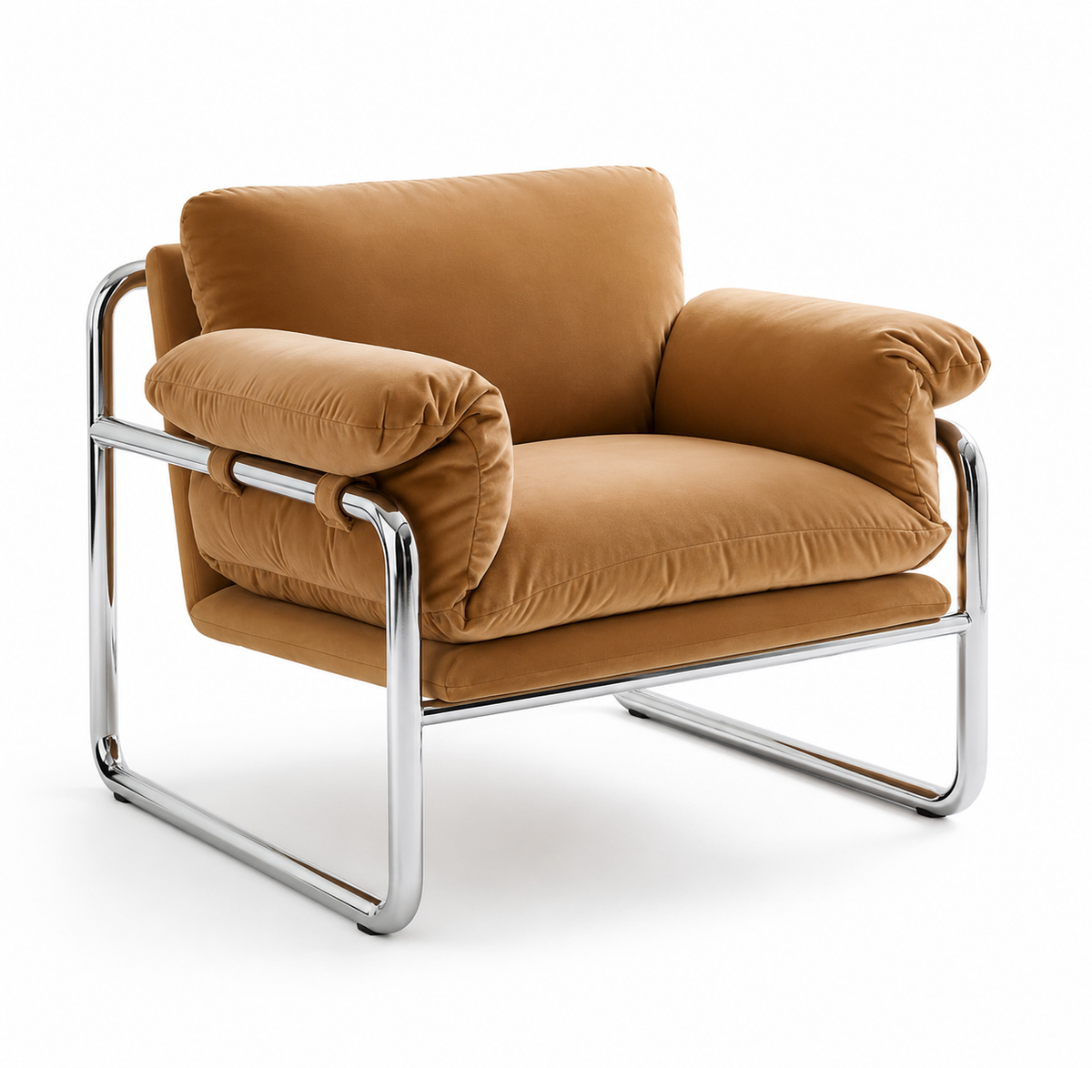 Caramel Tube Lounge Chair