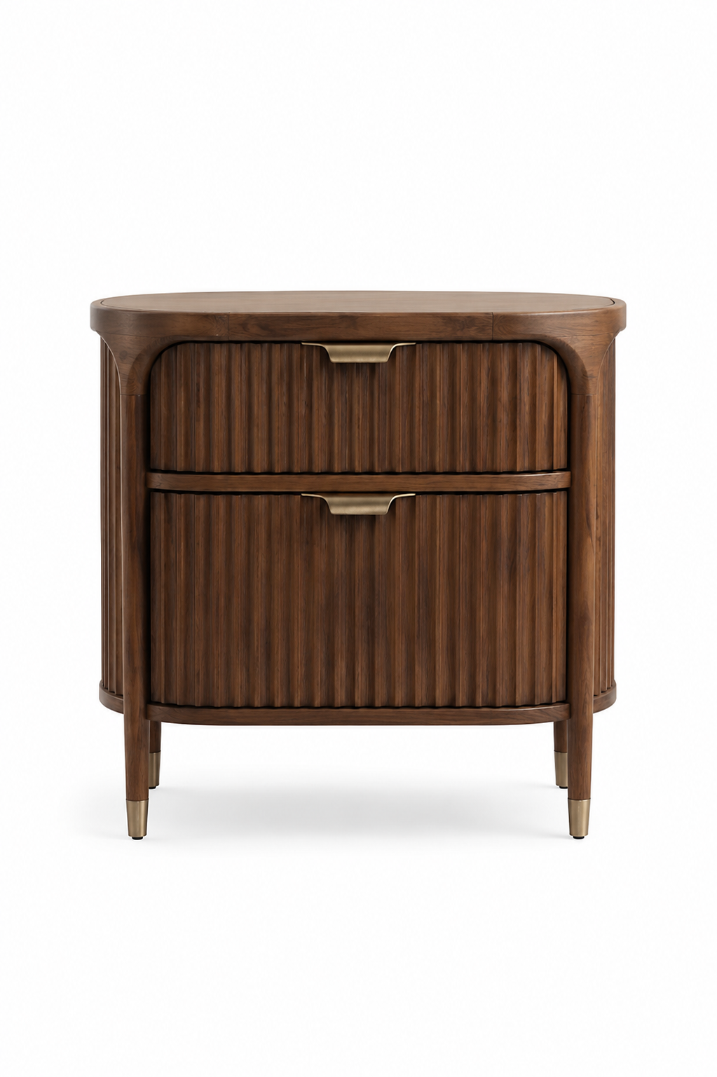 Curved Brass Side Table